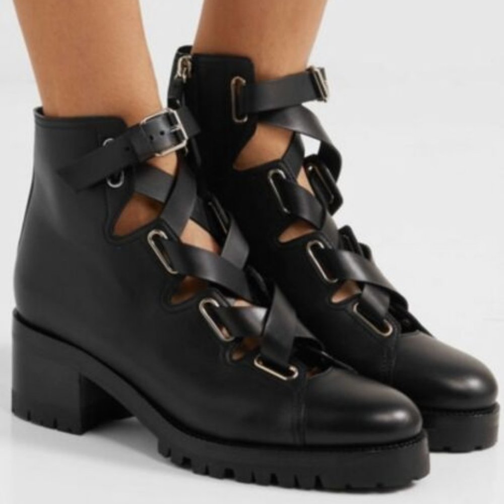 VALENTINO GARAVANI Lace-Up Combat Boots